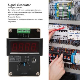 Yoidesu Generador de Señal Dual, Simulador Analógico de Corriente de 0/4-20 MA y Voltaje de 0-10 V con Pantalla LED Brillante, para Regulación de Válvulas, Control de Inversor y Más