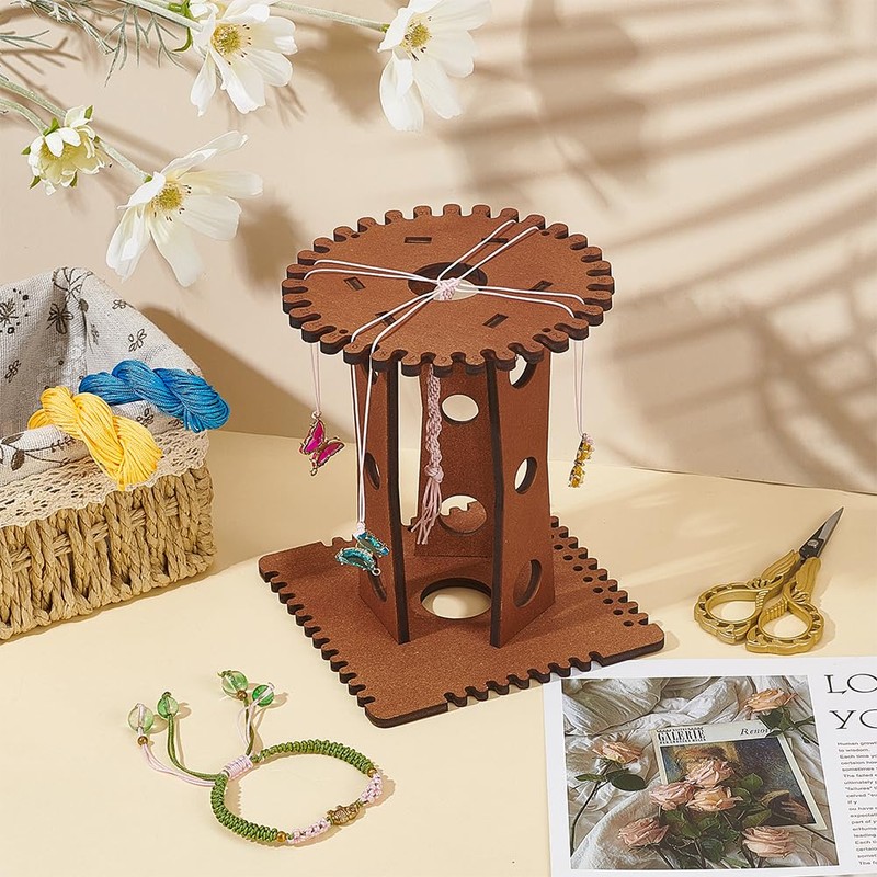 FINGERINSPIRE Wooden Kumihimo Braiding Discs Set 32 Slot Kumihimo Set