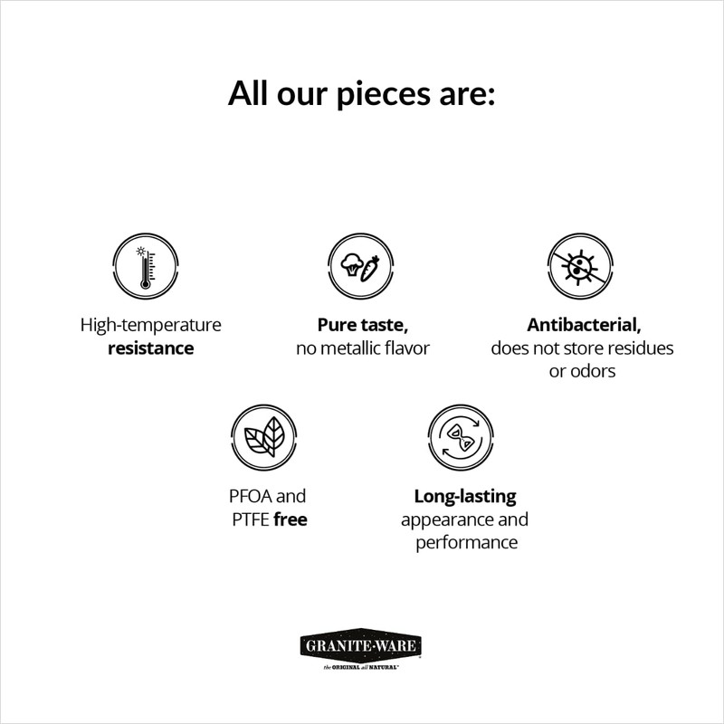 Granite Ware 21-Inch Covered Rectangular Roaster - Enamel Steel Cookware,