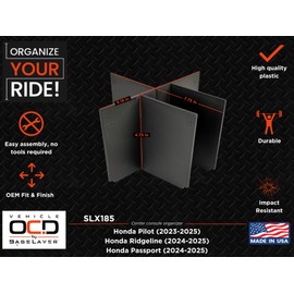 Vehicle OCD – Center Console Organizer for Honda Pilot (2023-2025), Ridgeline (2024-2025), and Passport (2024-2025) – Made in USA - SLX185