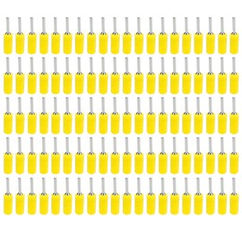 100Pcs Banana Plug Male Nickel Plated Brass Pin Straight for Inner Spring Panel J.10001 2mmYellow