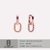 MUMREUES Rose Gold Earrings for Women 14K Gold Plated Hoop