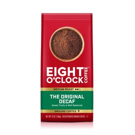 Eight O'Clock Coffee The Original Decaf Ground Coffee, Medium Roast, 12 Ounce (Pack of 1) - Sweet, Fruity, Well Balanced