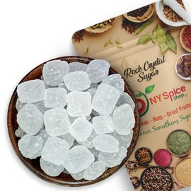 NY Spice Shop Lump Sugar Crystals - 1 Pound Edible Rock Clear Candy Crystals Bulk for Coffee, Tea, Cooking and Baking