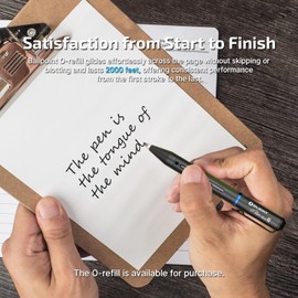 OLIGHT O'Pen Mini 2 Ballpoint Pen, Switch between Replaceable Black Ink Pens and Alloy-Enhanced Pencil by Reverse S-Shaped Bolt-Action for Everyday Carry, Office Use, Outdoor Work(Black)