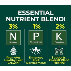 Premium Liquid Lemon Tree Plant Fertilizer - 3-1-2 Concentrate for Indoor Plants and Flowers by Gardenera | Organic Plant Food for Lemon Trees - 8oz