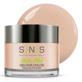 SNS Healthy Natural Nails SNS Nail Dip Powder, Gelous Color Dipping Powder - Les Champs-Elysees (Natural Nudes/Light Beige, Shimmer) - Long-Lasting Dip Nail Color Lasts 14 Days - Low-Odor & No UV Lamp Required - 1 OZ