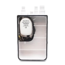 Yesinaly Shower Sump Pump for Boat Marine RV - 12V 750GPH Multi Port All-in-one Shower Sump Pump System, Small Drain System Kit with Multiple Inlet Ports