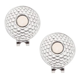 SUPVOX 2Pcs Portable Golf Ball Markers Zinc Alloy Hat Clips for Golf Durable and Stylish Design Easy to Attach for Outdoor Fun for Friends and Lovers
