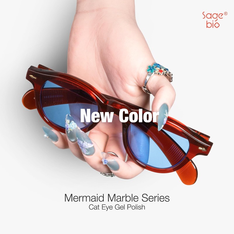 SAGEBIO 15ml Cat Eye Gel Nail Polish with Magnet Shimmer