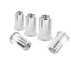 Qrity 50 PCS Rivet Nut, Stainless Steel Flat Head Threaded