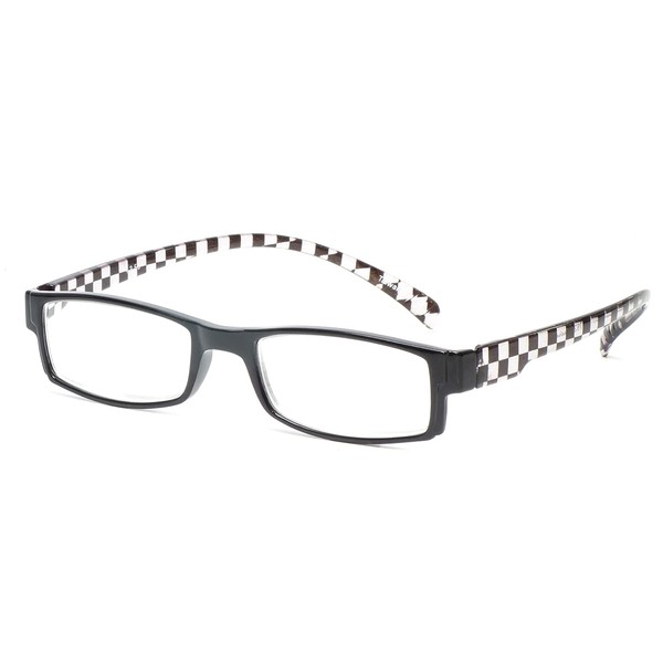 Calabria 762 gafas de lectura colgantes para el cuello + 1,50 damas hombres mujeres diseñador One Power Readers gafas de moda patillas largas