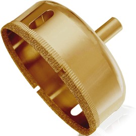 Hole Saw, Glass Tile, Glass Hole Saw, Gold Hole Saw, Gold, Choose from 25 Sizes (0.8 - 5.9 inches (20 - 150 mm) (3.9 inches (100 mm)