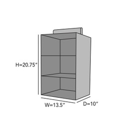 Covermates Keepsakes Hanging Closet Organizer - Heavy Duty Material, Sturdy Interior Shelves - Closet Storage, Scarlett Red