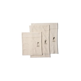 VEJIBAG Variety Pack | Certified Organic Cotton Vegetable Crisper Bags | Made in USA | 3 Bags-Standard, Large,Extra Large | Plastic Free