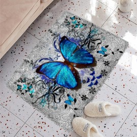 hifrom Latch Rug for DIY Knotting Set, 50 x 38 cm, DIY Latch Hook Rug Set, Latch Hook Kit, Cross Stitch Set for DIY Crafts, Gifts, Doormat, Main Decoration (Butterfly)