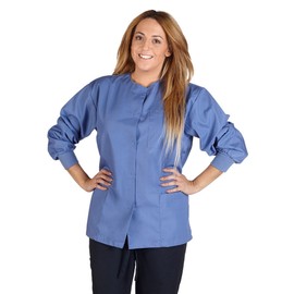 M&M SCRUBS Women's Scrub Jacket Medical Scrub Jacket XL Ceil Blue