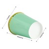 FiveSeasonStuff Paper Cups Eco-friendly Biodegradable Compostable (Mint Green | Gold)