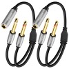 Togconn 2-Pack 1/4 inch TRS Stereo 2 Pack, 6.35mm Female