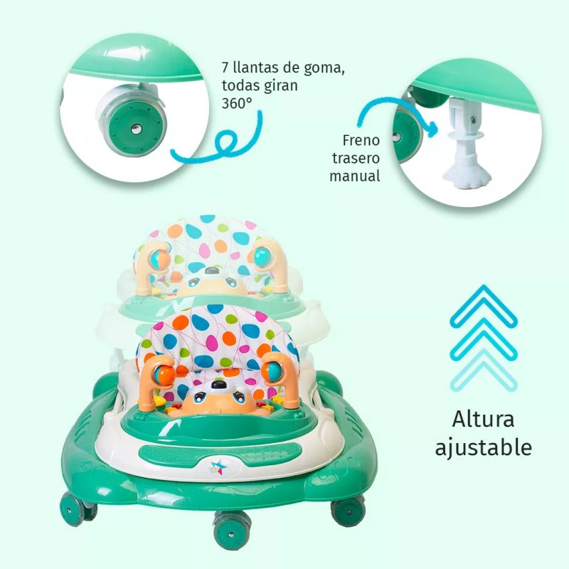 Star Kids Andadera Bebé Starkids Sabik Altura Ajustable Musical Color