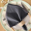 MLMC Grey Cotton Linen Napkins Rustic Washable Cloth Napkins Set