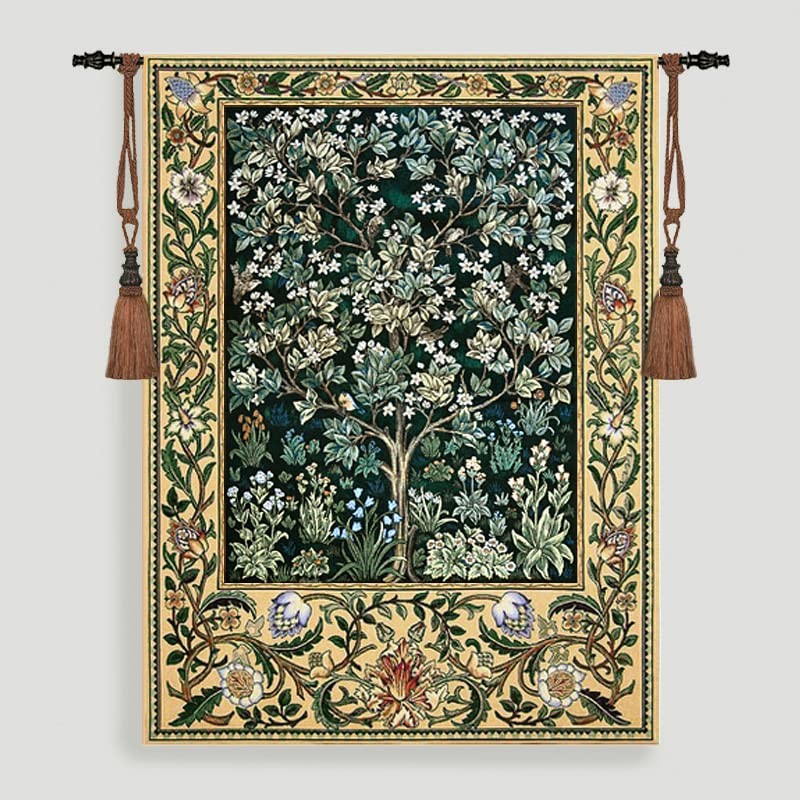 Aubelin Tapestry Large Green William Morris Tree of Life Fine