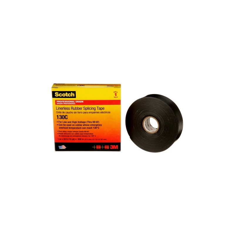 Scotch Linerless Rubber Splicing Tape (130C): 2 in. x 30