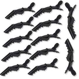 12 Pack Crocodile Clips Hair, Sectioning Hair Clips, Crocodile Hair Clips for Styling, Black Hair Sectioning Clips, Hairdressing Clips, Hair Styling Clips, Crocodile Clip Hair, Hair Clips Sectionin