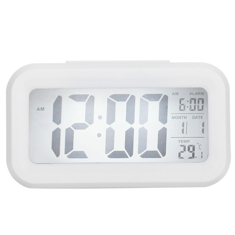 LCD Electronic Clock Large Screen Mute Smart Time Temperature Display