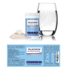 Alkorin® for the next day – Supports liver function with choline – 100 g tin for 25 uses – Base powder with magnesium, zinc, folic acid, vitamin B1 + B2 + B3 + B5 + B6 + B12
