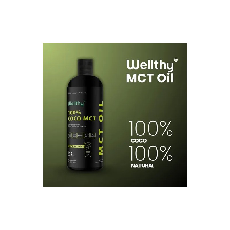 100% Coco Mct Oil 1 L Wellthy