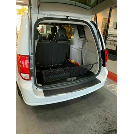 EACCESSORIES EA Rear Trunk Organizer Cargo Net for Dodge Grand Caravan 2008-2020 – Envelope Style Cargo Net for Van - Premium Mesh Elastic Car Trunk Organizer - Compatible with Grand Caravan