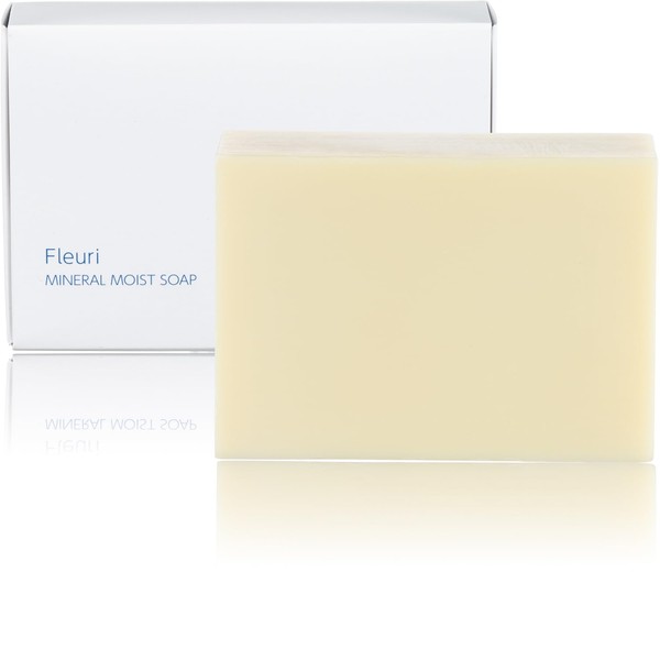 Fleuri Mineral Moist Soap, Facial Cleansing Soap, Additive-Free Soap, Made with 100% Natural Ingredients Not Only for Face but Body