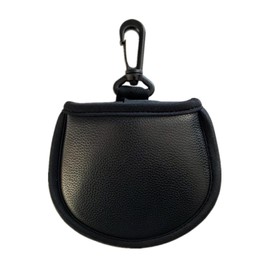 WERIGONI 1 Piece Golf Cleaning Bag PU Leather Belt Portable Golf Cleaning Bag Double Layer Plus Fur Inner Layer Waterproof with Carabiner