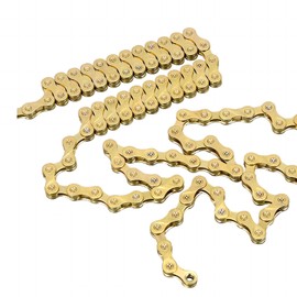 Bicycle Chain 6/7/8 Speed 1/2 x 3/32 Inch 116 Links Coating Rustproof (Gold)