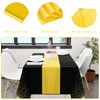 12 Pack Black Gold Tablecloth and Table Runner Set Party