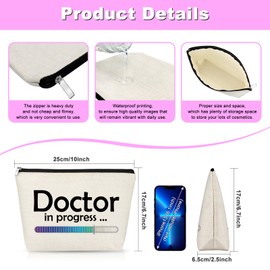 Gfhzdmf Doctor Gift for Women Makeup Bag Graduation Gifts for Medical Assistant Student Doctor Phd Doctorate Gifts for Women Cosmetic Bag with Zipper Doctoral Pharmacist Gift Travel Toiletry Pouch
