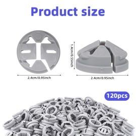 BOXOB 120pcs Non-Metallic Push-in Cable Connectors, 3/8-1/2 Inch Electrical Box Wire Connectors Practical Conduit Fittings for Junction Box, Fits 1/2 Inch Knockouts (Gray)