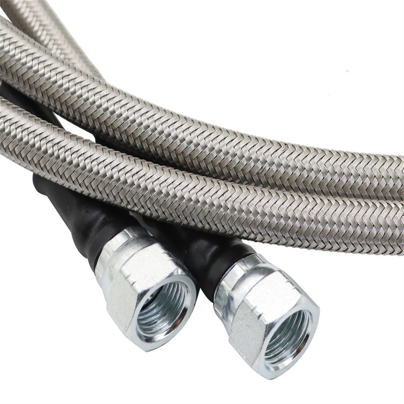 Assembroverse 70 Inch Flexible SS Braided Transmission Cooling Hose Kit