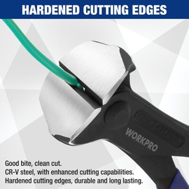 WORKPRO 7 Inch Nail Puller, End Cutting Pliers - Black Finish Chrome Vanadium Steel, High Leverage End Cutting Nipper, Carpenters Pincers, End Snips for Pulling Nails or Cutting Wires