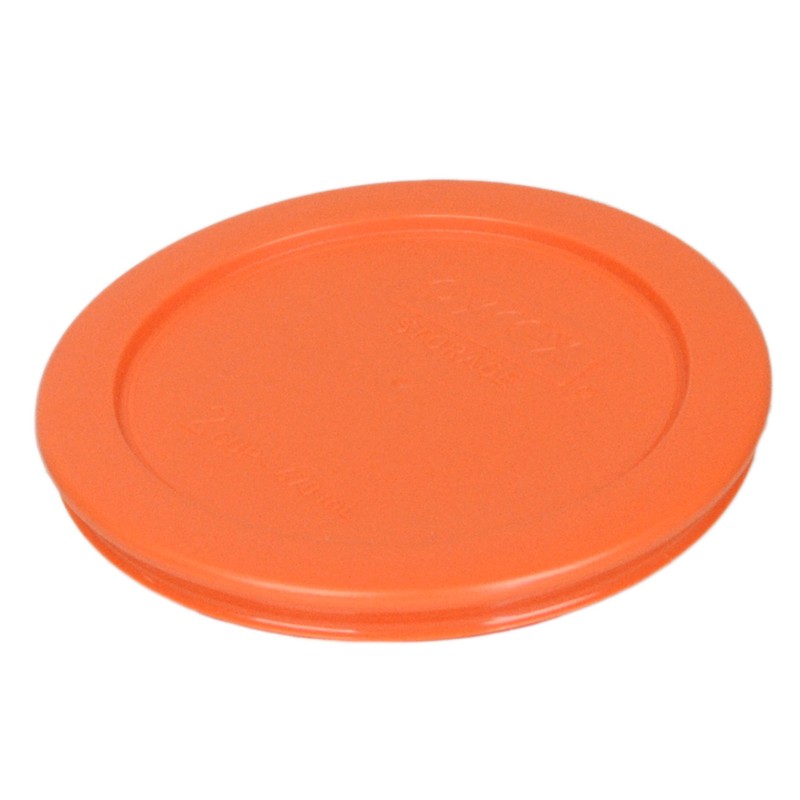 Pyrex 7200-PC 2-Cup Orange Round Plastic Food Storage Lid, Made