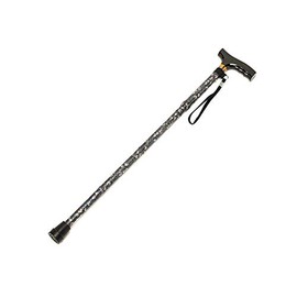 Homecraft Folding Coloured Walking Stick with Wooden Handle, Lightweight Adjustable Walking Cane for Balance, Mobility Aid, Wild Rose, 825-925 mm/33-37 Inches, (Eligible for VAT relief in the UK)