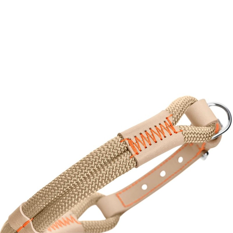 HUNTER Malia Dog Collar Colour: Dove Blue/Natural, Made of Soft
