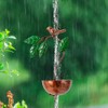 dreamysoul Rain Chains for Outside, Leaves and Bird Decorative Rain