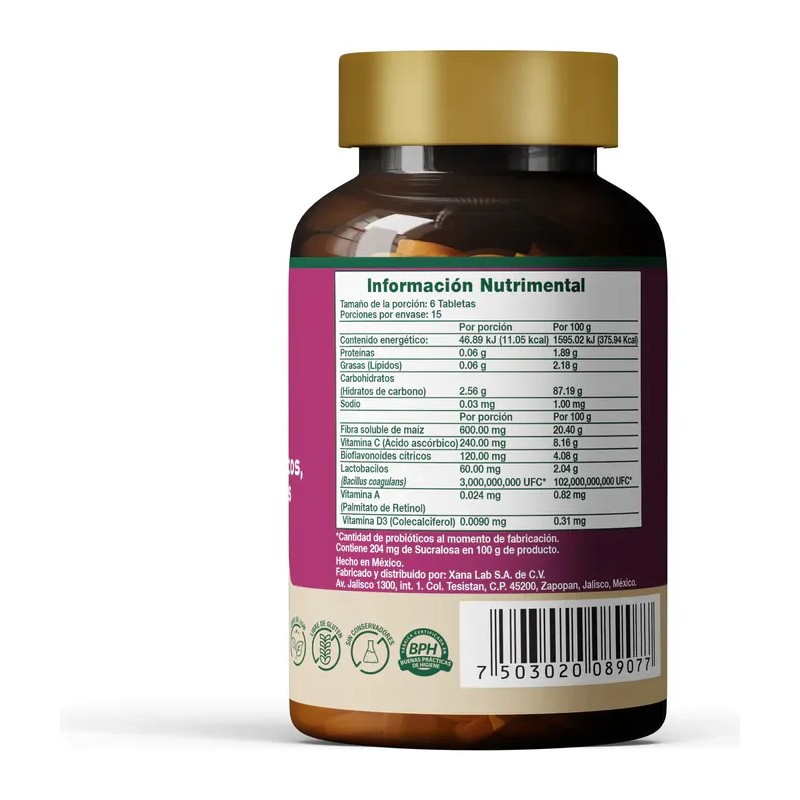 Biomiral Exzon Tabletas Nutricionales Sabor Uva