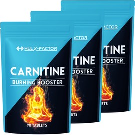 Hulk Factor Carnitine, 18,000 mg Supplement, HMB BCAA, Multivitamin, 24 Ingredients, L-Carnitine, Diet, CoQ10, Set of 3 Bags, 90 Day Supply