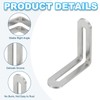 PATIKIL 10pcs 58*19*58mm Slotted Adjustable Sliding Slot Joint Right Angle