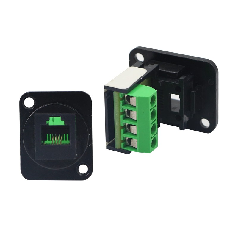 SHANFEILU RJ11 6P4C D-Type Panel Mount Ethernet Extender CAT3 Terminal