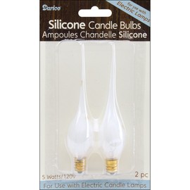 Candle Lamp Collection Silicone Candle Bulbs-5 Watt 2/Pkg