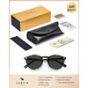 CARFIA Gafas de sol de acetato polarizadas para hombre Retro